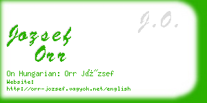 jozsef orr business card